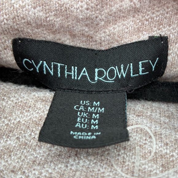 Striped Women's Sweater - Gray and Cream - Picture 4 of 4